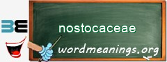 WordMeaning blackboard for nostocaceae